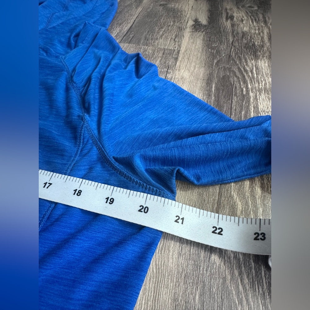 Danskin Long Sleeve Pullover Hooded Athletic Shirt – Size Large | Royal Blue - Picture 13 of 13
